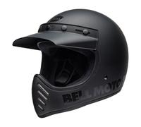 Enduro Dual Road Helm BELL MOTO-3 Klassisch Schwarz Matt Glänzend