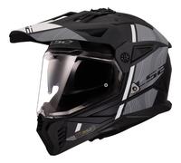 Enduro Helm Dual Road LS2 MX702 PIONEER II Hill Schwarz Matt Weiß