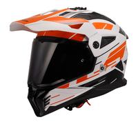 Enduro Helm Dual Road LS2 MX702 PIONEER II Namib Weiß Glänzend Orange