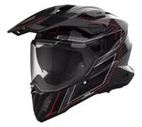 Enduro Motorradhelm Airoh Commander 2 Carbon Stylish schwarz-rot M