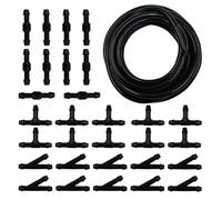 Ennoxwi Wischwasserschlauch Reparaturset, 30-teiliges Schlauchverbinder-Set in 3 Arten mit 3m Scheibenwaschanlage Schlauch, Universelles Reparatur-Kit für Automobil-Wischwasseranlagen