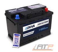 ENVA AGM AUTOBATTERIE STARTERBATTERIE 70Ah 760A 12V Start-Stop + Batteriepolfett