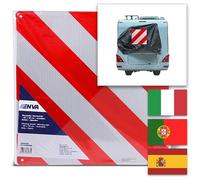 Enva Warntafel, Warnschild - 50 x 50 cm - wendbar: Italien + Spanien