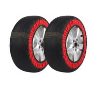 ENWYTE Schneeketten-Socken verdickt 2 Stück Polyesterfaser Reifenüberzug elastische Gurte einfache Montage universell PKW SUV Pickup und LKW(235/50R20)