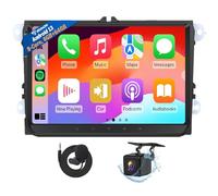 Eonon 9 Zoll Autoradio für VW Golf VI/V Polo Touran T5 Seat Skoda Android 13 6+64GB 8-Core mit Bluetooth Radio mit Snapdragon 6225 kabellos CarPlay Android Auto GPS AM/FM WiFi DSP Rückfahrkamera VWX6S