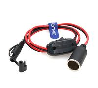 Eonvic SAE auf Zigarettenanzünder-Buchse Kabel mit Schalter An/Aus, 16 AWG, 12 V, Schnelltrennstecker, Verlängerungsadapter, Ladekabel für Solarmodul-Autos (Buchse auf SAE-Schalter)