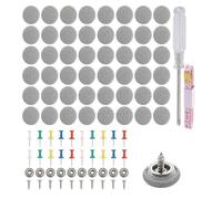 Eowppue 132 Stück Dachhimmel Reparatur Set, KFZ Reparatur Nieten, KFZ Auto Reparatur Nieten Set, Auto Dach Reparatur Schnalle mit Bunte Stifte Stecknadeln Schraubendreher