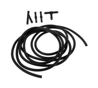 EPIGEIST Scheibenwaschanlage Schlauch Ersatzset Wasserdichter Wischwasserschlauch mit Schlauchverbinder aus Robustem Gummi für Kfz Windschutzscheibe Einfache Montage Schwarz