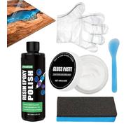 Epoxidharz Polierpaste, Hochglanz Politur, Kratzerentfernung Schleifen und Polieren, Stellt Hochglanz für Kunstprojekte, Tisch, Dekorationsmodell, Entfernt Mattierungen & Mikro Kratzer (100ml + 100g)