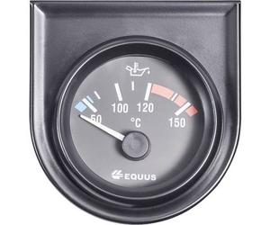 Equus 842109 Kfz Einbauinstrument Wasser-/Öltemperaturanzeige Messbereich 60 - 160 °C Standart Gelb, Rot, Grün 52 mm