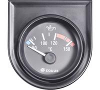 Equus 842109 Kfz Einbauinstrument Wasser-/Öltemperaturanzeige Messbereich 60 - 160°C Standart Gelb