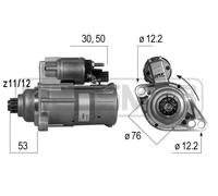 ERA Anlasser 220534A – gegen den Uhrzeigersinn, 12V – für VW Audi Seat Skoda