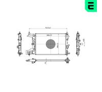 ERA Motorkühler / Wasserkühler 673128 für Opel Astra P10 (Caravan, GTC, Zafira Tourer)
