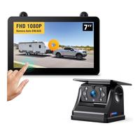 eRapta Magnetisch Solar Rückfahrkamera Kabellos mit 7" 1080P Touchscreen Monitor: 12000mAh Akku, 1 Min DIY Installation, IP69K Wasserdicht Rückfahrkameras für Wohnmobil Wohnwagen Anhänger LKW