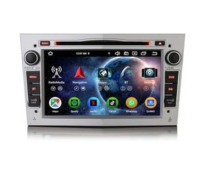 Erisin 7" 8-Kern 4GB+64GB Android 14 Autoradio Bluetooth mit GPS Navi CD für Opel Corsa D Zafira B Astra H Corsa C Tigra Twintop Vectra Signum Meriva CarPlay Android Auto WiFi DSP DAB+ USB FM RDS SWC