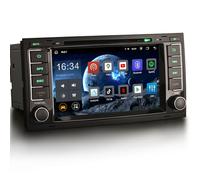 Erisin 7 Zoll 8-Kern 4GB+64GB Android 14 Autoradio Bluetooth GPS Navigation Für VW T5 Transporter Multivan Touareg Unterstützt CarPlay Wireless Android Auto DSP WiFi 4G DAB+ RDS OBD2 CD Player Canbus