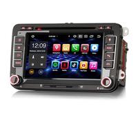 Erisin 7 Zoll 8-Kern 4GB+64GB Android 14 Autoradio Bluetooth mit GPS Navi Für VW Passat B6 Golf 5 Golf 6 T5 Touran Tiguan Polo Jetta Seat Skoda CarPlay Android Auto WiFi DAB+ OBD2 RDS OPS CD DVD USB
