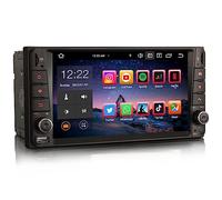 Erisin 7 Zoll 8-Kern 4GB+64GB Android 14 Autoradio Bluetooth mit GPS Navigation für Toyota Hilux RAV 4 Corolla Prado Land Cruiser 100 Serie Vios Kabelloses CarPlay Android Auto DSP WiFi DAB+ RDS OBD2