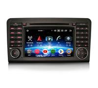 Erisin 7 Zoll 8-Kern 4GB+64GB Android 14 Autoradio mit CD Player Für Mercedes ML Klasse W164 GL Klasse X164 Bluetooth 5.0 GPS Navigation CarPlay Android Auto DAB+ WiFi 4G OBD2 FM RDS DSP Canbus SWC
