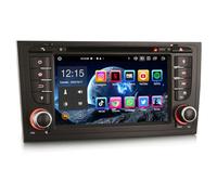 Erisin 7 Zoll 8-Kern 4GB RAM 64GB ROM Android 14 Autoradio Bluetooth GPS Navi CD Player für Audi A6 S6 RS6 Allroad Unterstützt Wireless CarPlay Android Auto DSP WiFi DAB+ Canbus RDS DSP USB