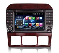 Erisin 7 Zoll 8-Kern 4GB RAM+64GB ROM Android 14 Autoradio Bluetooth GPS Navi Für Mercedes Benz S-Klasse W220 CL-Klasse W215 Carplay Android Auto WiFi 4G DAB+ DSP USB FM RDS OBD2 CD Player Canbus