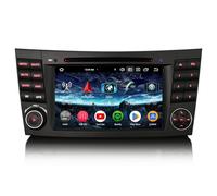 Erisin 8-Kern 4GB+64GB 7 Zoll Android 13 Autoradio Bluetooth GPS Navigation für Mercedes Benz E/CLS Klasse W211 W219, CarPlay Android Auto WiFi DSP DAB+USB RDS OBD2 CD DVD TPMS Canbus Lenkradsteuerung