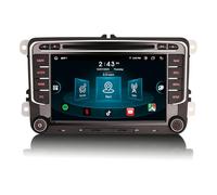 Erisin 8-Kern 4GB+64GB 7 Zoll Android 14 Autoradio mit CD Player GPS Navi Für VW Golf 5/6 Passat B7 Polo 6R T5 Tiguan Jetta Seat Leon Skoda CarPlay Android Auto WiFi 4G DAB+ OBD DSP FM RDS Canbus OPS