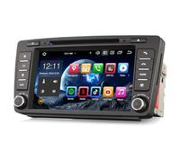 Erisin 8-Kern 4GB+64GB 8 Zoll Android 14 Autoradio Bluetooth GPS Navigation Für Skoda Octavia 2 Yeti Rapid Superb Roomster CarPlay Android Auto DSP WiFi DAB+ RDS FM OBD CD Player USB Lenkradsteuerung