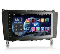 Erisin 8-Kern 4GB+64GB 8 Zoll Android 14 Autoradio Bluetooth mit GPS Navi für Mercedes Benz W209 C209 A209 CLK-Klasse Kabelloses CarPlay Android Auto WiFi DSP RDS DAB+ OBD2 USB FM Canbus TPMS