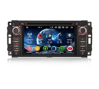 Erisin 8-Kern 4GB+64GB Android 14 Autoradio Bluetooth GPS Navigation für Jeep Compass Patriot Chrysler 300C Dodge Avenger Journey RAM 1500 CarPlay Android Auto WiFi 4G DSP DAB+ OBD2 USB RDS CD Player