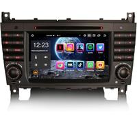 Erisin 8-Kern 4GB+64GB Android 16 Autoradio mit CD für Mercedes C/CLK/CLC Klasse W203 W463, 7 Zoll Touchscreen mit Bluetooth Kabelloses CarPlay Android Auto GPS Navi DAB+ FM Radio DSP WiFi 4G TPMS