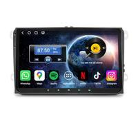 Erisin 9" Qualcomm 8-Kern 4GB+64GB Android 14 Autoradio Bluetooth GPS Navi für VW Golf 5/6 Passat B7/B6 Polo 6R Tiguan Caddy T5 Skoda Seat CarPlay Android Auto WiFi 4G DSP USB RDS DAB+ Canbus OPS SWC