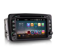 Erisin Android 14 8-Kern 4GB+64GB DVD Autoradio GPS Navi für Mercedes Benz C CLK G Klasse W203 W209 W463 Viano Vito W639 7 Zoll Bluetooth 5.0 Touchscreen CarPlay Android Auto DAB+ Radio DSP WiFi OBD2