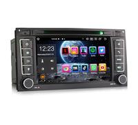 Erisin Android 14 8-Kern 4GB RAM+ 64GB ROM Autoradio Mit GPS für VW Touareg T5 Multivan 7 Zoll Navigation DAB+ Radio Integriertes kabelloses CarPlay Touchscreen WiFi FM Bluetooth 5.0 A2DP RDS Canbus