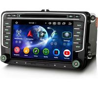 Erisin Android 16 4GB+64GB 8-Kern Autoradio mit CD Bluetooth GPS Navi für VW Polo 6R Golf 5/6 Passat B6 Touran Skoda Seat Tiguan Jetta T5 7" Touchscreen CarPlay Android Auto DAB+ WiFi 4G A2DP Canbus