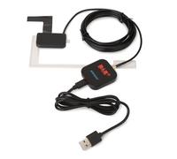 Erisin DAB+ Antenne DAB+ Scheibenantenne mit Empfänger Verstärker Antenne DAB Adapter für Autoradio Android, USB Port Anschluss