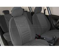ERJOT Komplett Set Stripes Grau Universal Autositzbezüge Sitzbezüge Schonbezüge mit Airbag System Velour (Grau)