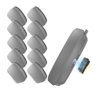 Ermorgen 10 Stücke Ersatz Metallplättchen Set kompatibel mit OOONO Parkscheibe 3/2/1,oono Co-Drive 2 Halterung für OOONO Parkscheibe und Blitzerwarner, 5 Paar Klebepads mit Magnet