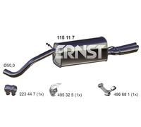 ERNST Endschalldämpfer für SEAT 115117