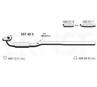 ERNST Abgasrohr 057400 vorne für Opel GM