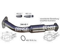 ERNST Abgasrohr für FORD MONDEO 3 M3 2.0 16V DI/TDDi/TDCi ab 11.2000 vorne