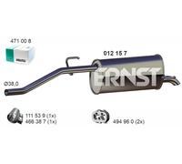 ERNST Endschalldämpfer für OPEL CORSA D 1.0 60/65 PS A10XEP Z10XEP 13220780