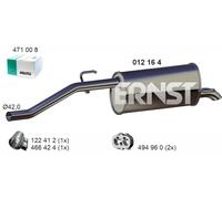 1x Endschalldämpfer ERNST 012164 passend für OPEL GENERAL MOTORS