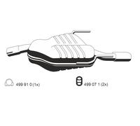 ERNST Endschalldämpfer 043281 für Opel Vectra C/CC 2.2 16V Z22SE