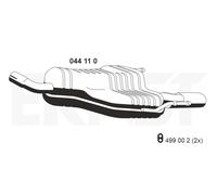 ERNST Endschalldämpfer für OPEL ASTRA H TWINTOP 1.6 1.8 116/140 PS 13206548