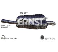 ERNST Endschalldämpfer für GENERAL MOTORS OPEL 056007