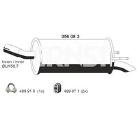 1x Endschalldämpfer ERNST 056083 passend für OPEL GENERAL MOTORS
