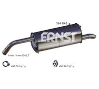 ERNST Endschalldämpfer für FORD 314190