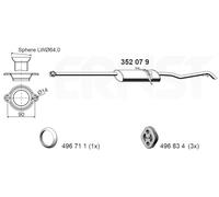 ERNST Endschalldämpfer für MERCEDES-BENZ 352079