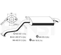 ERNST Endschalldämpfer Auspuff für TOYOTA COROLLA VERSO 1.6 1.8 110/129 PS